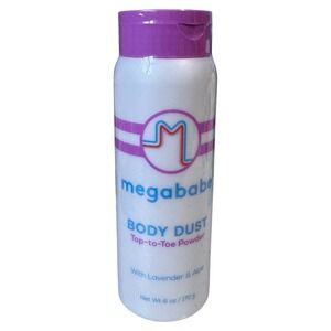 Megababe Body Dust Top-to-Toe‎ Powder Lavender & Aloe Net Wt 6 oz / 170 g NEW